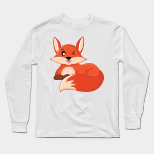 Cute Red Fox Animals Wild Nature Pets Kawaii Long Sleeve T-Shirt